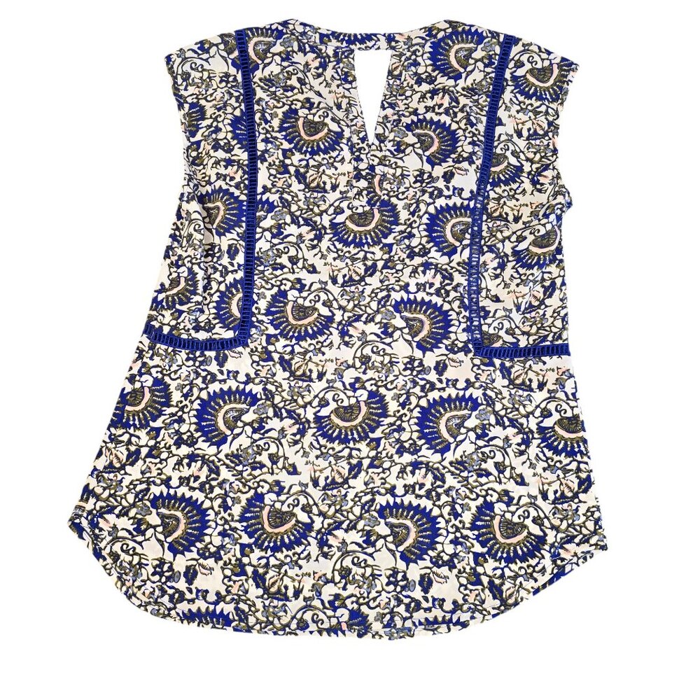 Daniel Rainn White Floral Sleeveless Blouse Size: PS Excellent Used Condition - Picture 6 of 6